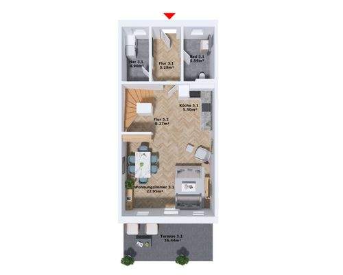 Visualisierung Erdgeschoss