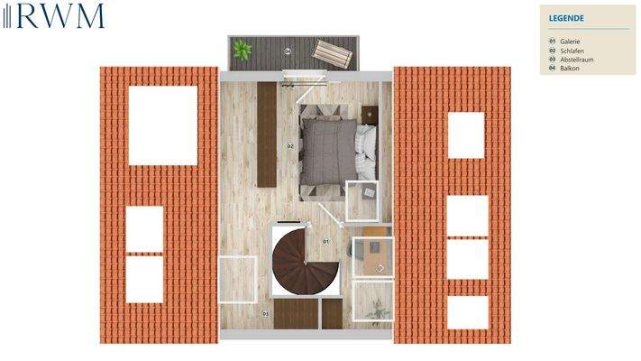 2D Grundriss DG2 WEG 8