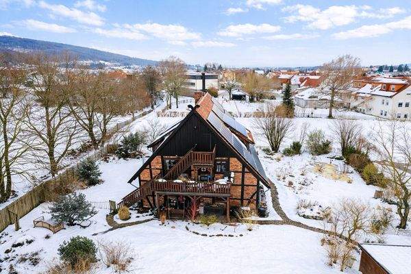 Haus Luftansicht Eingangsbereich