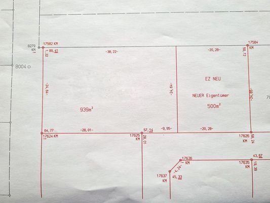 Grundstück 500 m² ca. 20 x 25m