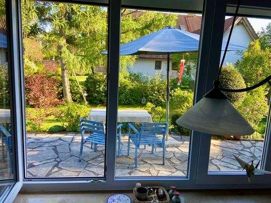 Blick auf die Terrasse