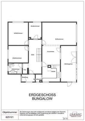Grundriss Erdgeschoss Bungalow