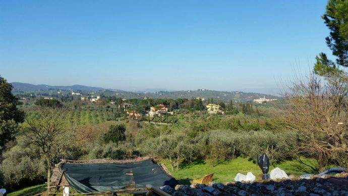 Blick in die sanften Hügel der Toscana