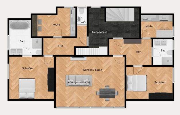 OG Grundriss nicht maßstabsgetreu!