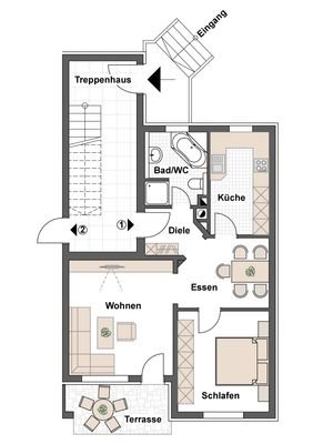 Grundrissplan EG links