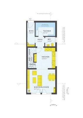 Grundriss EG Eingang traufseitig