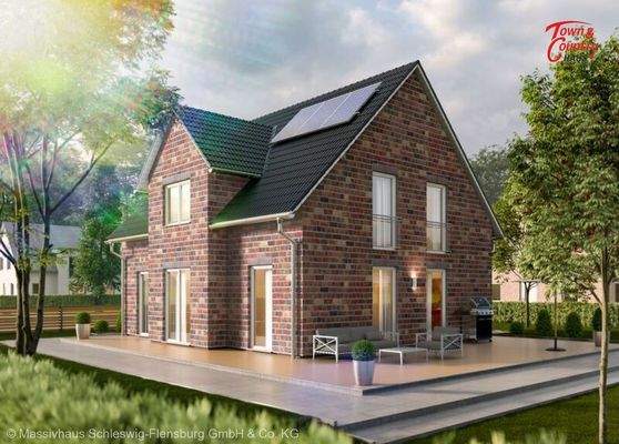 Ansicht Garten Verblendfassade