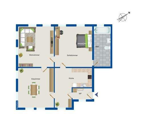 Grundriss Wohnung - Alternativ