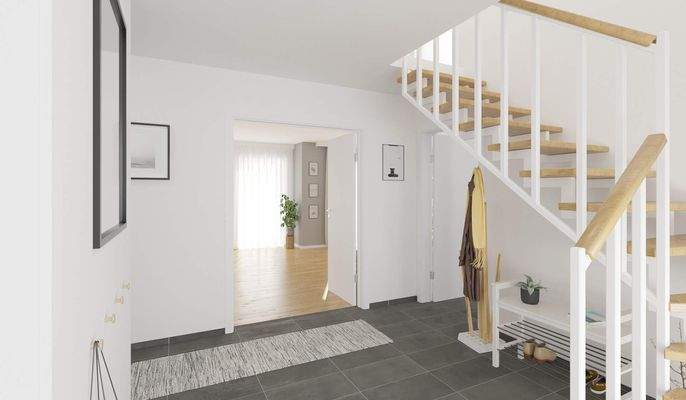 Im freundlichen Eingangsbereich empfangen Sie Ihre Gäste