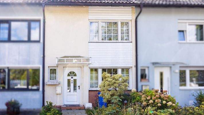 Vorderansicht des Hauses 