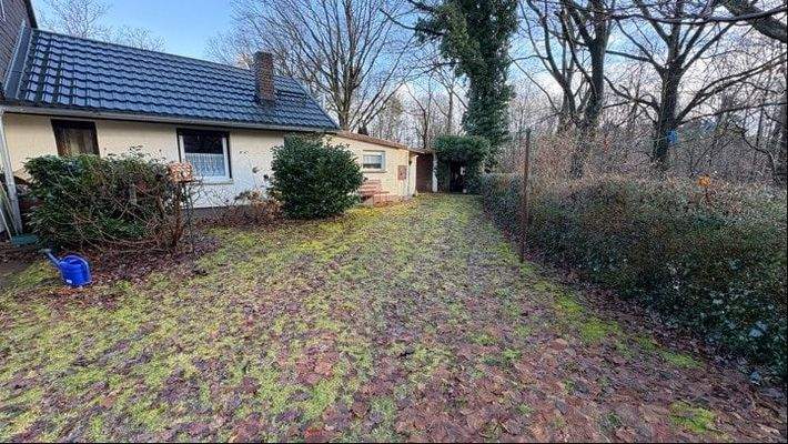 Blick auf den Anbau des Hauses