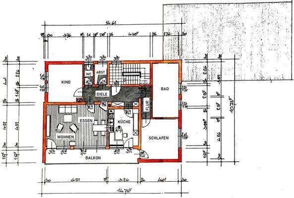 Grundriss Wohnung Obergeschoss