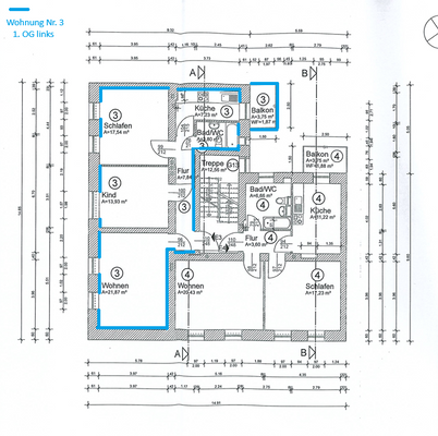 Grundriss Whg. 3 - 1. OG links