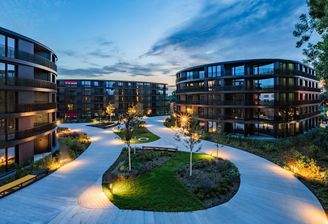 Abendstimmung im Ensemble