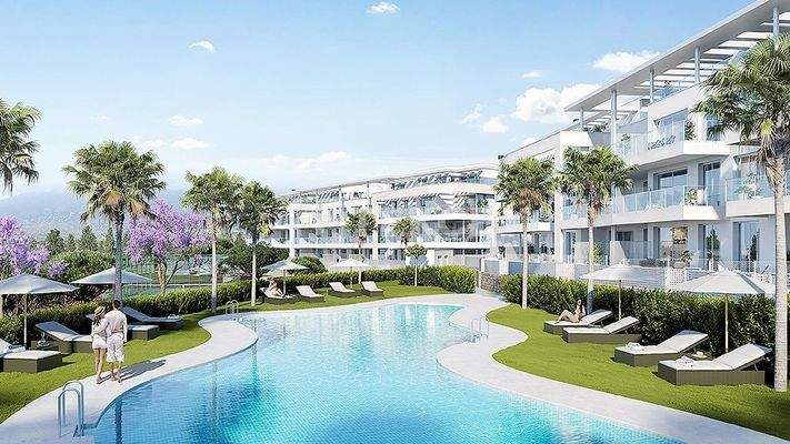 Sea View Apartments in Comprehensive Complex in Mijas Costa