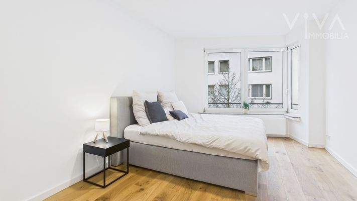 Schlafzimmer mit Möbelbeispiel