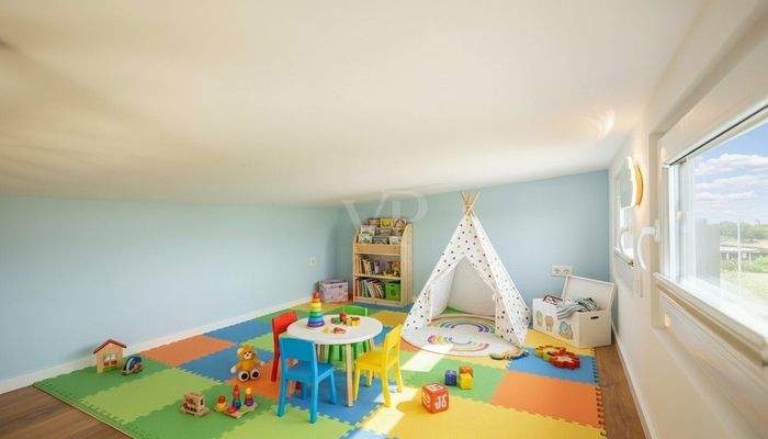 Schlafnische digital als Kinderbereich gestaltet