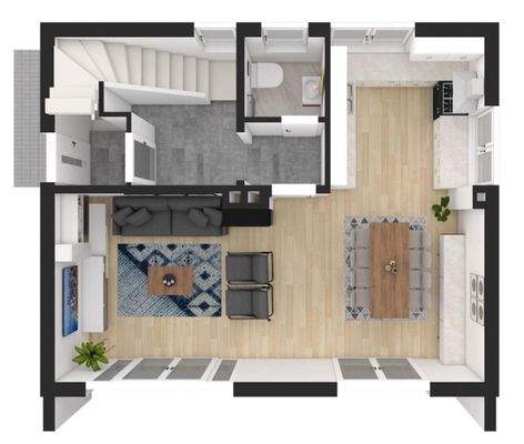 Erdgeschoss mit Terrasse