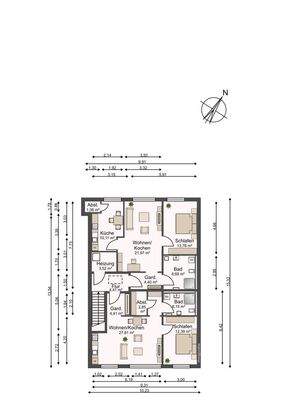 Grundriss OG Wohneinheiten 
