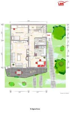 Rechte DHH - Grundriss - Erdgeschoss