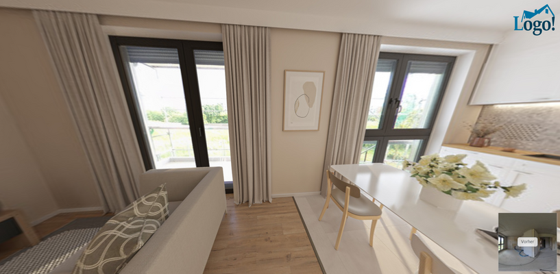 Homestaging Wohn-Essbereich