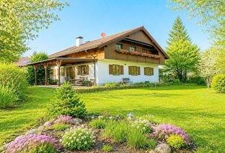 Nähere Gartenansicht des Hauses