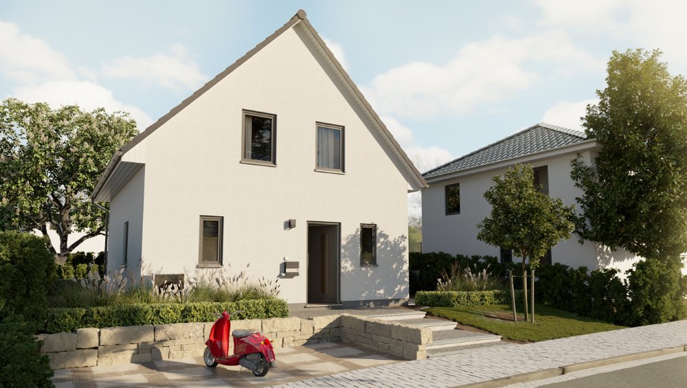 Ihre Familie in ihrem Haus