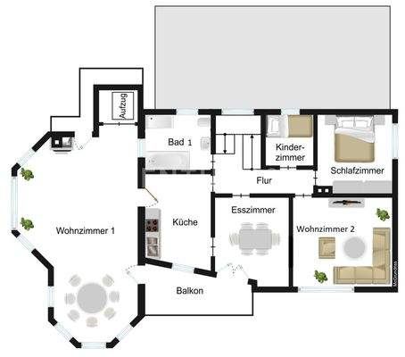 Grundriss Obergeschoss