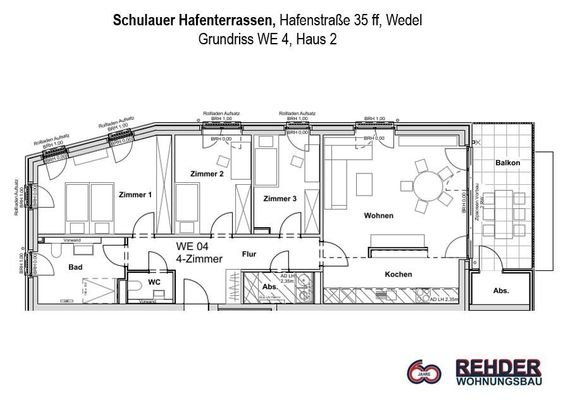 Grundriss Wohnung 4 in Haus 2