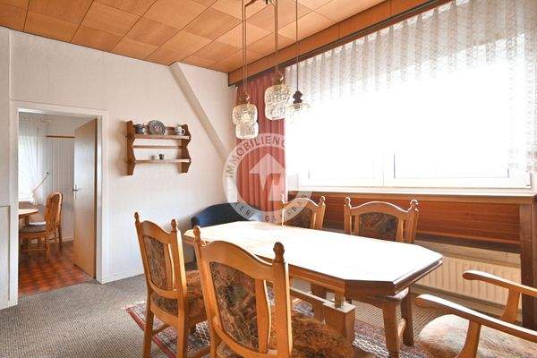 Das Esszimmer im Dachgeschoss 