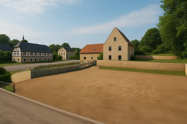 Grundstück planiert als Grafik