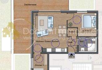Grundriss WE 15 Haus B  Staffelgeschoss