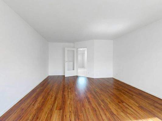 Ansicht II: Wohn- und Schlafzimmer