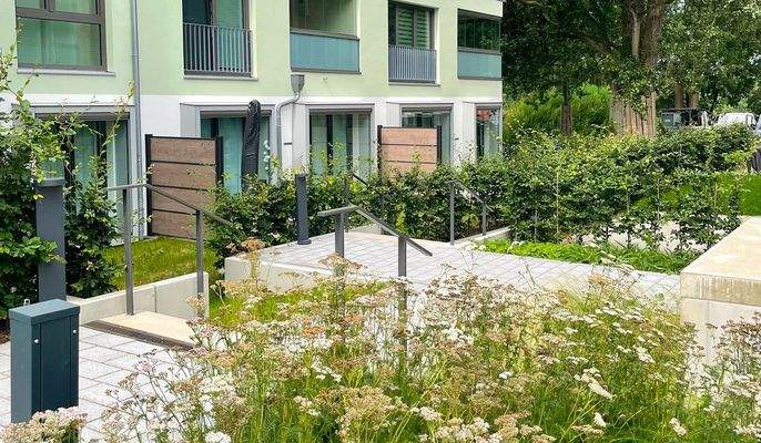 Blick in das neue Wohnquartier