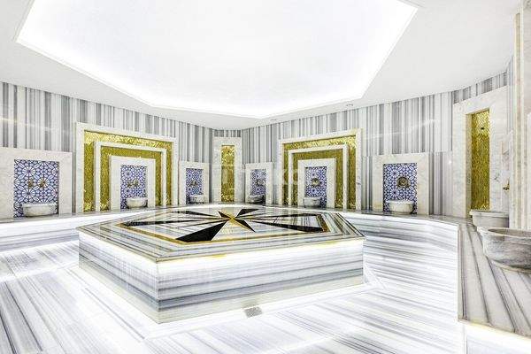 Furnished Apartments in a Complex with Private Beach in Konaklı