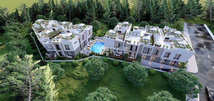 Nature-View Flats in a Complex with Pool in Girne Alsancak