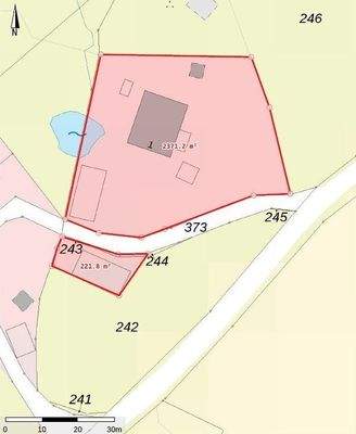 Lageplan Scheunen + Haus