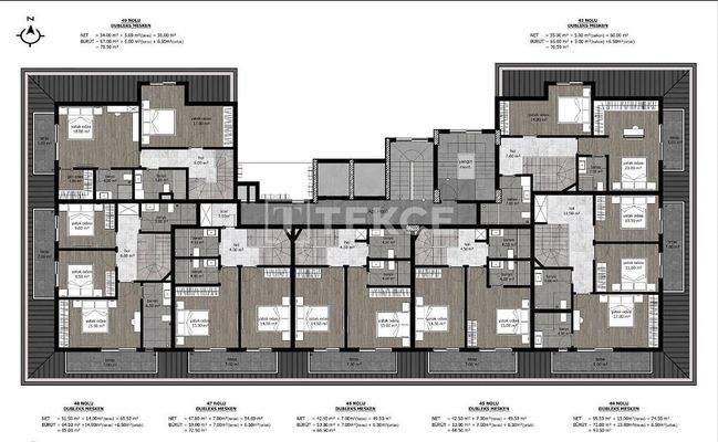 City-View Flats in a Two Block Complex in Alanya, Turkey