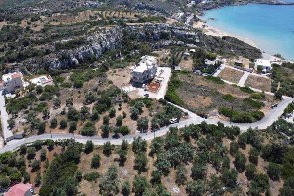 Kreta, Kalathas: Grundstück mit Meerblick in der Nähe des Strandes zu verkaufen