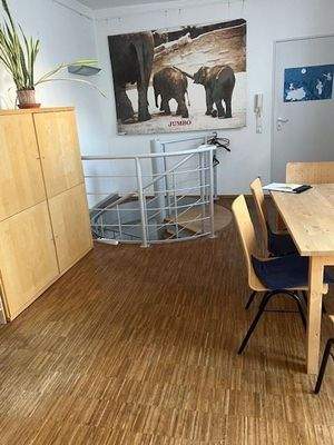 Henriettenstr., Remise Westgebäude, Wendeltreppe