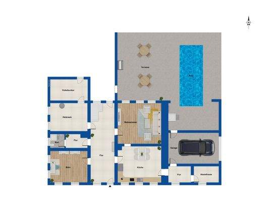 Grundriss Bauernhaus EG