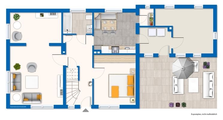 immoGrafik-Exposeplan-Haus Erdgeschoss