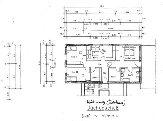Grundriss Dachgeschoss, ETW 1