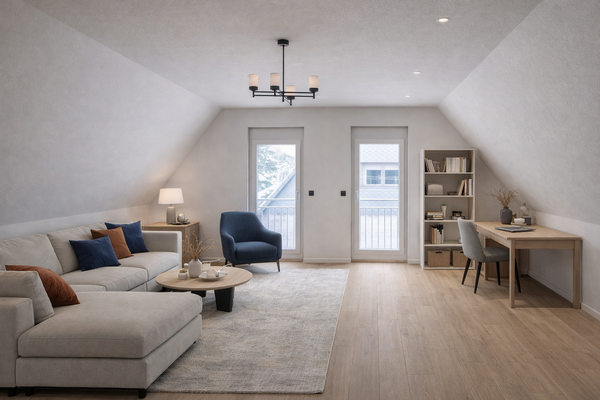 KI Design Dachbodenzimmer