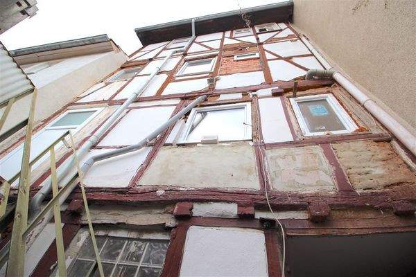 Hausrückseite Blick vom Innenhof