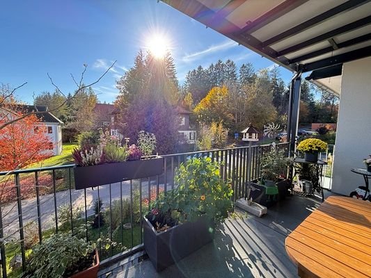 Ausblick vom Balkon