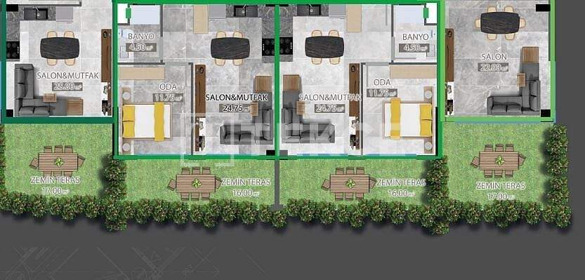 City and Nature View Apartments in Alanya Demirtaş