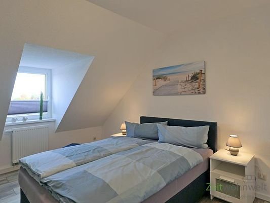 Blick ins Schlafzimmer