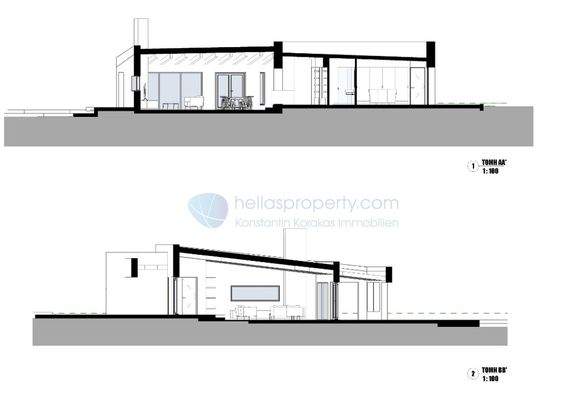 Schnitte Villa 200 qm