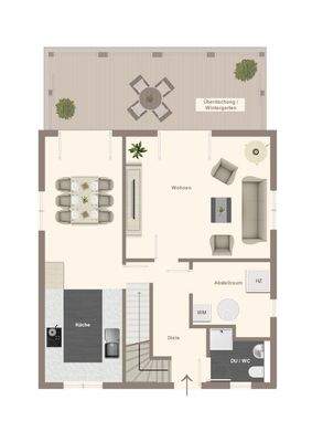 Skizze Grundriss Erdgeschoss